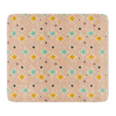Retro geometric pattern with teal, orange, black snijplank (Voorkant)