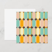 Retro geometric pattern with vertical ovals bedankkaart (Voorkant / Achterkant)