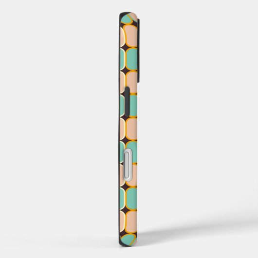 Retro geometric pattern with vertical ovals Case-Mate iPhone case (Achterkant / Rechts)