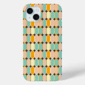 Retro geometric pattern with vertical ovals Case-Mate iPhone case (Achterkant)
