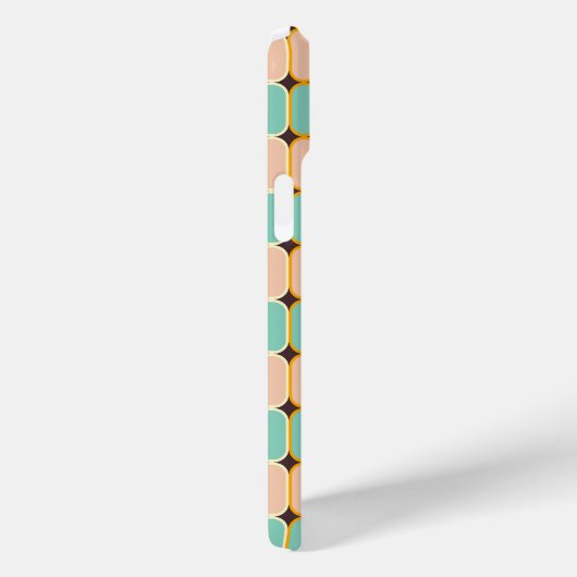Retro geometric pattern with vertical ovals Case-Mate iPhone case (Achterkant / Rechts)