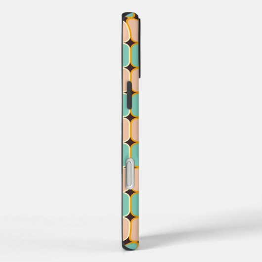 Retro geometric pattern with vertical ovals Case-Mate iPhone case (Achterkant / Rechts)