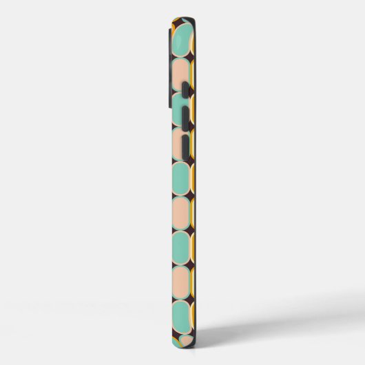 Retro geometric pattern with vertical ovals Case-Mate iPhone case (Achterkant / Links)