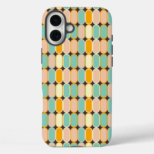 Retro geometric pattern with vertical ovals Case-Mate iPhone case (Achterkant)