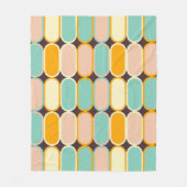 Retro geometric pattern with vertical ovals fleece deken (Voorkant)