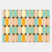 Retro geometric pattern with vertical ovals inpakpapier vel (Voorkant 3)