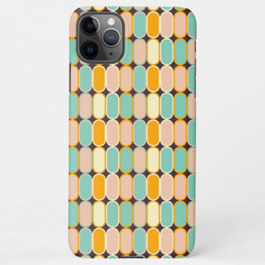 Retro geometric pattern with vertical ovals iPhone hoesje (Achterkant)