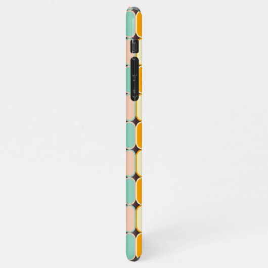 Retro geometric pattern with vertical ovals iPhone hoesje (Linkerkant)