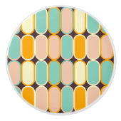 Retro geometric pattern with vertical ovals keramische knop (Voorkant)