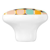 Retro geometric pattern with vertical ovals keramische knop (Zijkant)