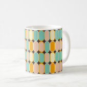Retro geometric pattern with vertical ovals koffiemok (Voorkant rechts)