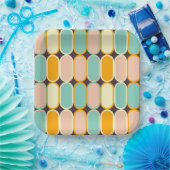 Retro geometric pattern with vertical ovals papieren bordje (Feest)