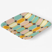 Retro geometric pattern with vertical ovals papieren bordje (Gebogen)