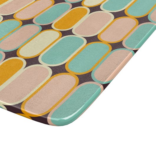 Retro geometric pattern with vertical ovals snijplank (Hoek)