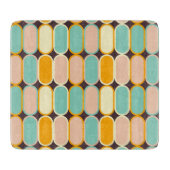 Retro geometric pattern with vertical ovals snijplank (Voorkant)