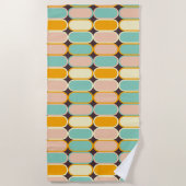 Retro geometric pattern with vertical ovals strandlaken (Voorkant)