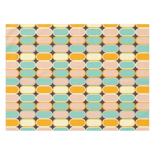 Retro geometric pattern with vertical ovals tafelkleed (Voorkant (Horizontaal))