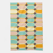 Retro geometric pattern with vertical ovals theedoek (Verticaal)