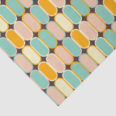 Retro geometric pattern with vertical ovals tissuepapier (Detail)