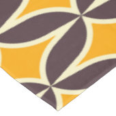Retro geometric pattern yellow and brown leaf tafelkleed (Gekanteld)