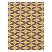 Retro geometric pattern yellow and brown leaf tafelkleed (Voorkant)