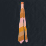 Retro Geometric Pink Orange Stripes Wedding Stropdas<br><div class="desc">A modern striped tie in soft retro shades of pink, mustard, and tan. The warm palette gives it a timeless, mid-century feel—perfect for weddings, groomsmen, or festive holiday gatherings. A stylish choice for men who appreciate minimalist design with vintage-inspired color. Also makes a thoughtful gift for birthdays, Christmas, or special...</div>