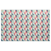Retro Geometric Red en Blue Triangles Pattern Stof (Yard (91,4 cm))