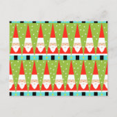 Retro Geometric Santa Briefkaart (Voorkant)