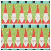 Retro Geometric Santa Combed Cotton Fabric Stof (Swatch)