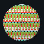 Retro Geometric Santa Dartboard Dartbord<br><div class="desc">Hoe je het ook bekijkt, dit Retro Geometric Santa Dartboard is puur vakantiewaanzin. Het zijn rijen Santas. Nee, het zijn rijen kerstbomen. Nee, het zijn rijen Santas gevormd als kerstbomen en rijen roomgroene kerstbomen met witte poka stippen. Het is kitschy. Het is kleurrijk. En als je je niet in de...</div>
