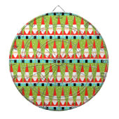 Retro Geometric Santa Dartboard Dartbord (Voorkant)