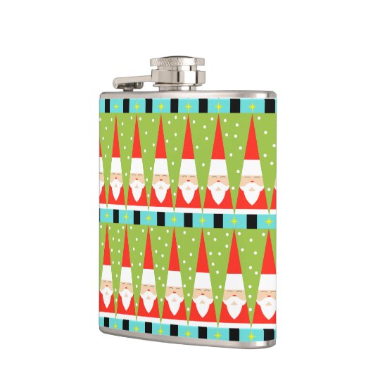 Retro Geometric Santa Flask Heupfles (Links)