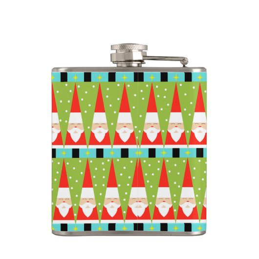 Retro Geometric Santa Flask Heupfles (Achterkant)