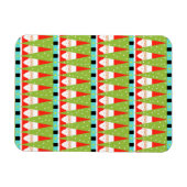 Retro Geometric Santa Flexible Magnet Magneet (Horizontaal)