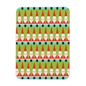 Retro Geometric Santa Flexible Magnet Magneet (Verticaal)