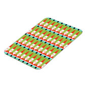 Retro Geometric Santa Flexible Magnet Magneet (Linkerzijde)