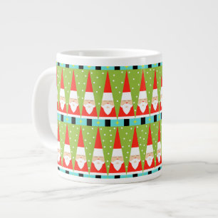Retro Geometric Santa Jumbo Mok