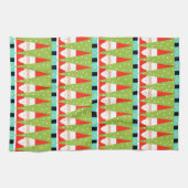 Retro Geometric Santa Kitchen Towel Theedoek (Horizontaal)