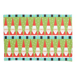 Retro Geometric Santa Pillowcase Kussensloop