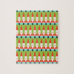 Retro Geometric Santa Puzzle Legpuzzel