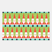 Retro Geometric Santa Rectangle Stickers (Voorkant)