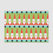 Retro Geometric Santa Tissue Paper Tissuepapier (Voorkant)