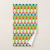 Retro Geometric Santa Towel Set Bad Handdoek (Handdoek)