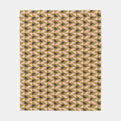 Retro Geometric Shaptern | Gold Blush Black Fleece Deken (Voorkant)