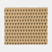 Retro Geometric Shaptern | Gold Blush Black Fleece Deken (Voorkant (Horizontaal))