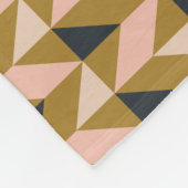 Retro Geometric Shaptern | Gold Blush Black Fleece Deken (Hoek)
