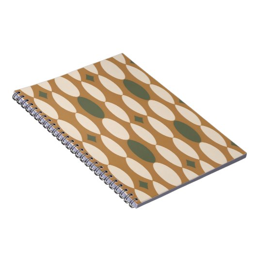 Retro Geometric Spiral Notebook Notitieboek (Rechterzijde)