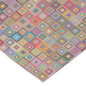 Retro Geometric Square Tile Pattern Korte Tafelloper (Hoek)