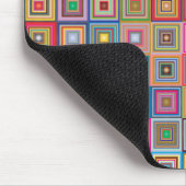 Retro Geometric Square Tile Pattern Muismat (Hoek)