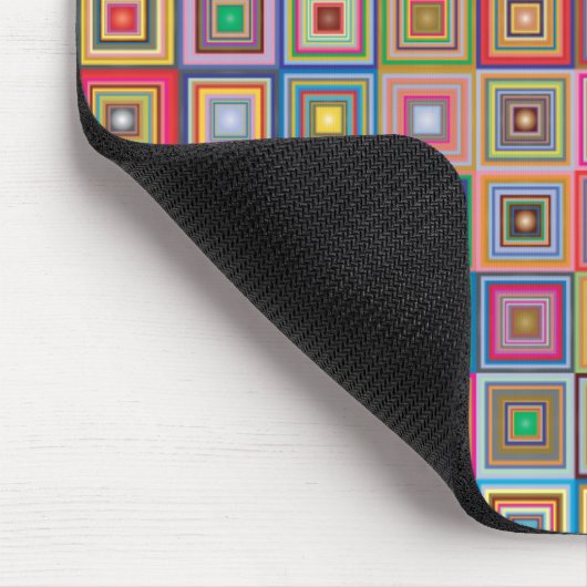 Retro Geometric Square Tile Pattern Muismat (Hoek)